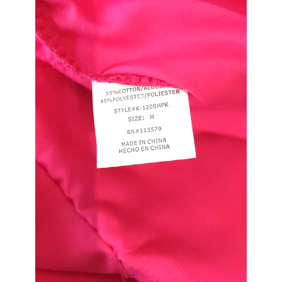 Scrubs Women's Pink Scrub Top Size Medium Medical Nursing - Picture 4 of 5